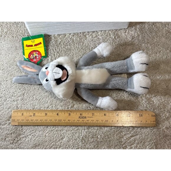 1992 Warner Bros McDonalds Looney Tunes Bugs Bunny Plush Christmas Ornament 12" - Picture 6 of 6